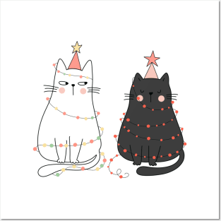 Christmas kitties Posters and Art